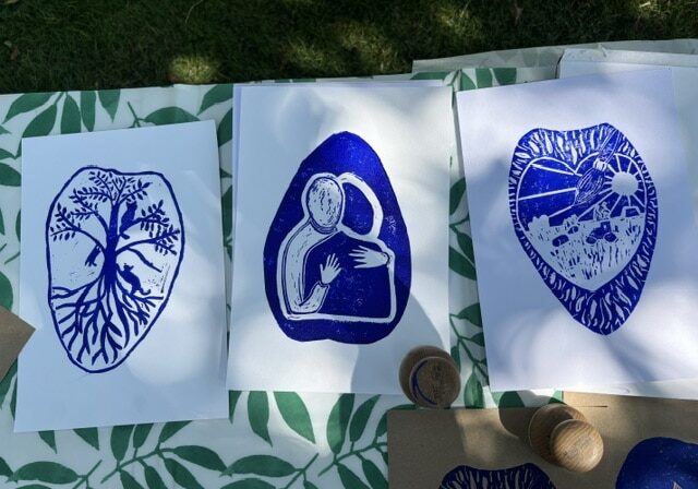 Linoprint workshop Zaden van Kracht meRecovery voor mensen die een eetstoornis hebben (gehad)
