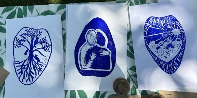 Linoprint workshop Zaden van Kracht meRecovery voor mensen die een eetstoornis hebben (gehad)