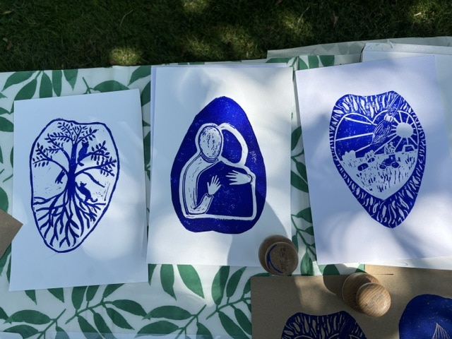 Linoprint workshop Zaden van Kracht meRecovery voor mensen die een eetstoornis hebben (gehad)